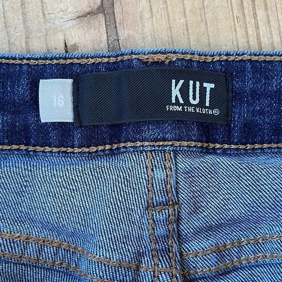 KUT From The Kloth Women's Catherine Fab Ab Boyfriend Jeans Medium Wash Size 16 - Picture 8 of 9